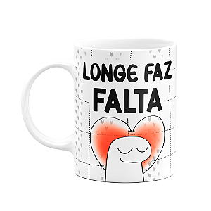 Caneca Florkito Namorados - Longe faz falta, perto faz raiva