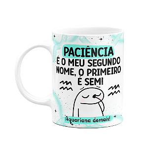 Caneca Flork Signos Aquário - Aquariana demais! 325ml