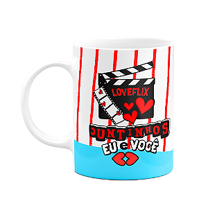 Caneca Namorados Loveflix - Juntinhos eu e você