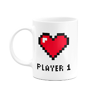 Caneca Namorados Gamer - Player 1 - 325ml