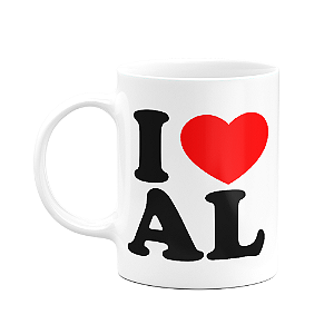 Caneca I Love AL - Alagoas - 325ml - branca