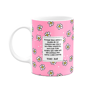 Caneca Religiosa Versículos - João 3:16 - 325ml