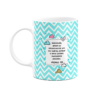 Caneca Religiosa Versículos - Pedro 4:8- 325ml