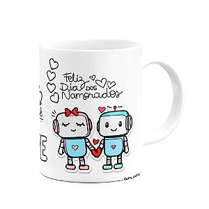 Caneca Namorados - Eu só penso em vc - Te amo - DroidLove