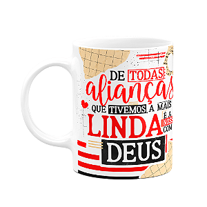 Caneca Namorados Laços - Nossa aliança mais linda