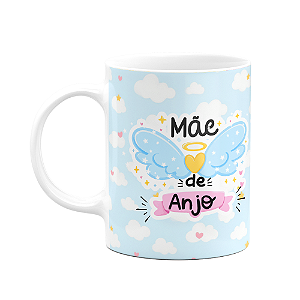 Caneca Mães - Mãe de Anjo - 325ml - bg-blue