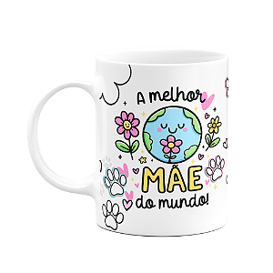 Caneca Mães - A melhor mãe do mundo - Mãe de Gato
