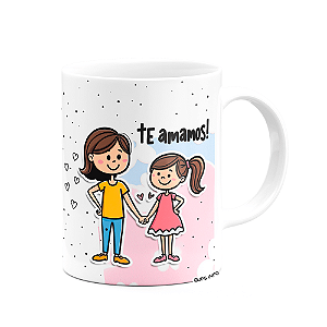 Caneca Mães - A melhor mãe do mundo! Te amamos!