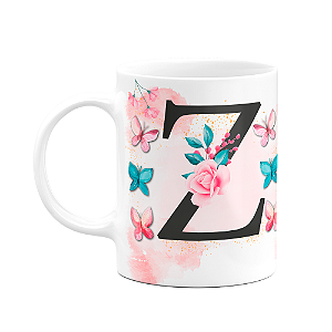 Caneca Butterfly - Inicial do nome letra Z - 325ml