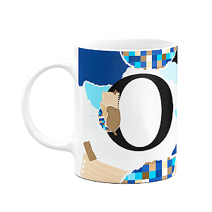 Caneca Professores - Inicial do nome letra O - 325ml