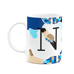 Caneca Professores - Inicial do nome letra N - 325ml