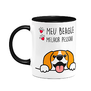 Caneca Dog - Meu Beagle, melhor pessoa! B-black
