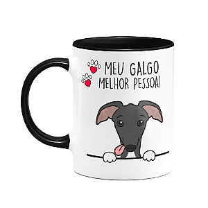 Caneca Dog - Meu Galgo, melhor pessoa! B-black - M2