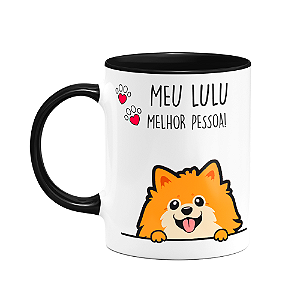 Caneca Dog - Meu Lulu Spitz, melhor pessoa! B-black