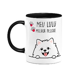 Caneca Dog - Meu Lulu Spitz, melhor pessoa! B-black - M2