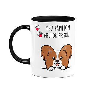 Caneca Dog - Meu Papillon, melhor pessoa! B-black