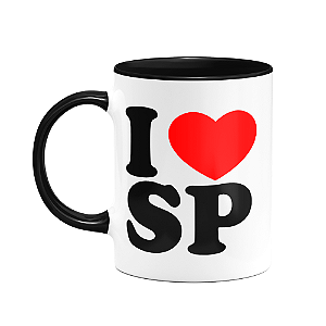 Caneca I Love SP - São Paulo - 325ml - B-black