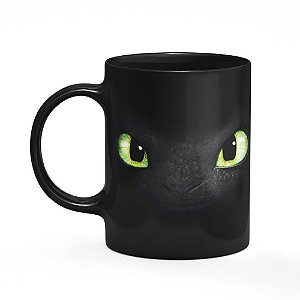Caneca Geek - Banguela como treinar seu dragão - preta (SALDO)