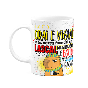 Caneca Divertida Capivaras  - Orai e Vigiai