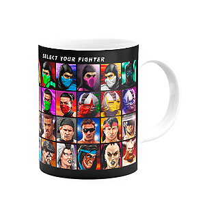 Caneca Gamer - Mortal Kombat Fighter select - B-dark (SALDO)