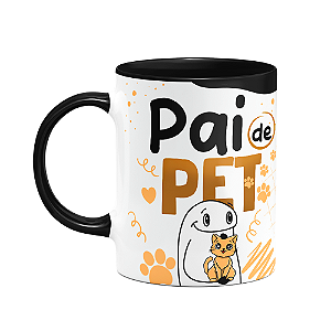 Caneca Flork Pais - Pai de pet - Gato - B-black