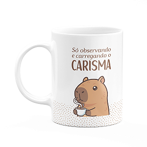 Caneca Divertida Capivaras  - Só observando - 325ml