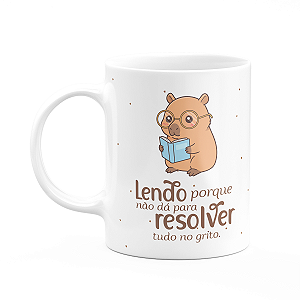 Caneca Divertida Capivaras - Não dá pra resolver no grito