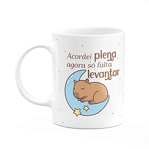 Caneca Divertida Capivaras - Acordei plena