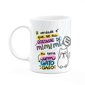 Caneca Divertida Gatinhos - Se eu gostasse de mi mi miAU M2