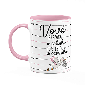 Caneca - Vovó, prepara o colinho, estou a caminho - M3 pink