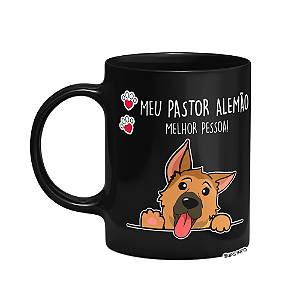 Caneca - Meu Pastor Alemão, melhor pessoa! - Preta (Saldo)