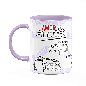 Caneca Flork Irmãos - Amor de irmãs - M1 B-lilac lilás