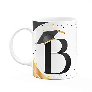 Caneca de Formatura - Inicial do nome letra B - 325ml