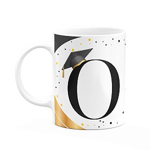 Caneca de Formatura - Inicial do nome letra O - 325ml