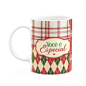 Caneca Natalina - Você é especial - Branca - 325ml