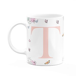 Caneca Especial Mulheres - Inicial do nome letra T