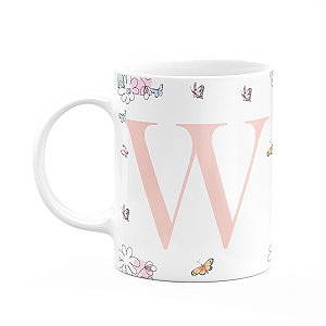 Caneca Especial Mulheres - Inicial do nome letra W
