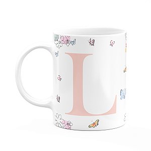 Caneca Especial Mulheres - Inicial do nome letra L