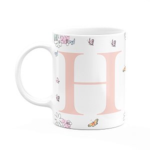 Caneca Especial Mulheres - Inicial do nome letra H