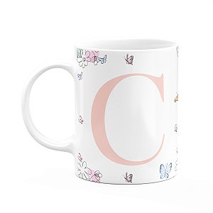 Caneca Especial Mulheres - Inicial do nome letra C