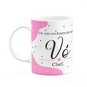 Caneca Tipos de avós - Vó chef - 325ml - branca