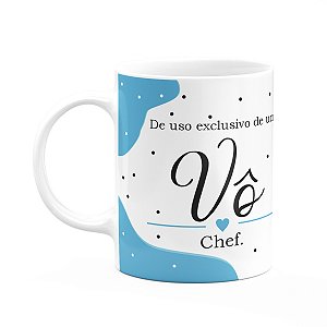 Caneca Tipos de avós - Vô chef - 325ml - branca