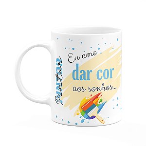 Caneca de Profissões - Sou pintor - 325ml - branca