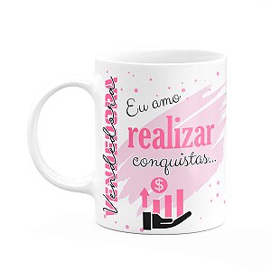 Caneca de Profissões - Sou Vendedora - 325ml - branca