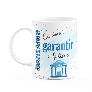 Caneca de Profissões - Sou Bancário - 325ml - Branca