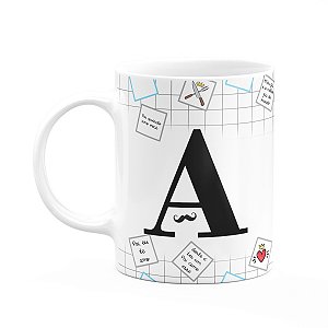 Caneca do Papai - Inicial do nome letra A - 325ml