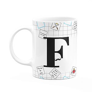 Caneca do Papai - Inicial do nome letra E - 325ml