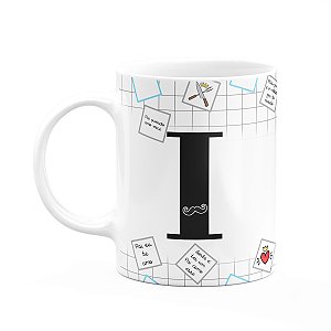 Caneca do Papai - Inicial do nome letra I - 325ml