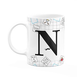 Caneca do Papai - Inicial do nome letra N - 325ml