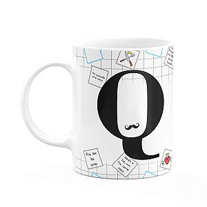 Caneca do Papai - Inicial do nome letra Q - 325ml